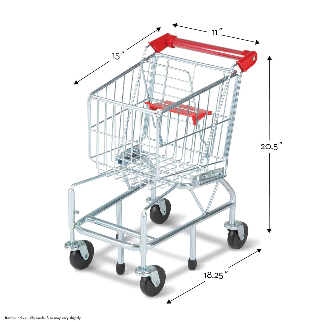 Educational Metal Grocery Shopping Cart Toy