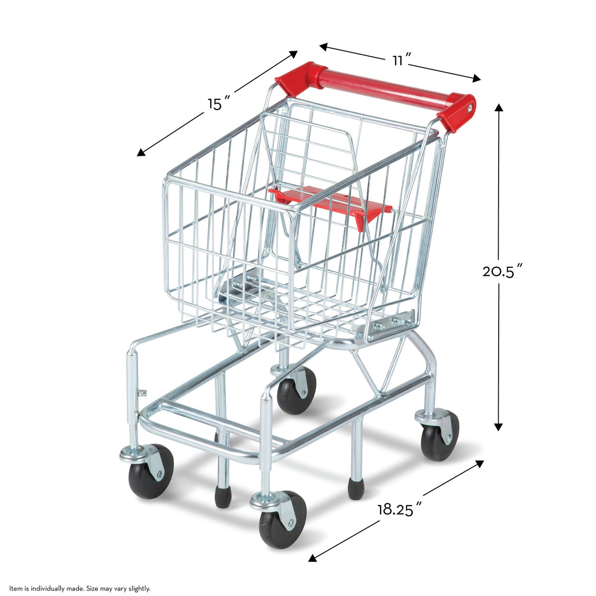 Educational Metal Grocery Shopping Cart Toy