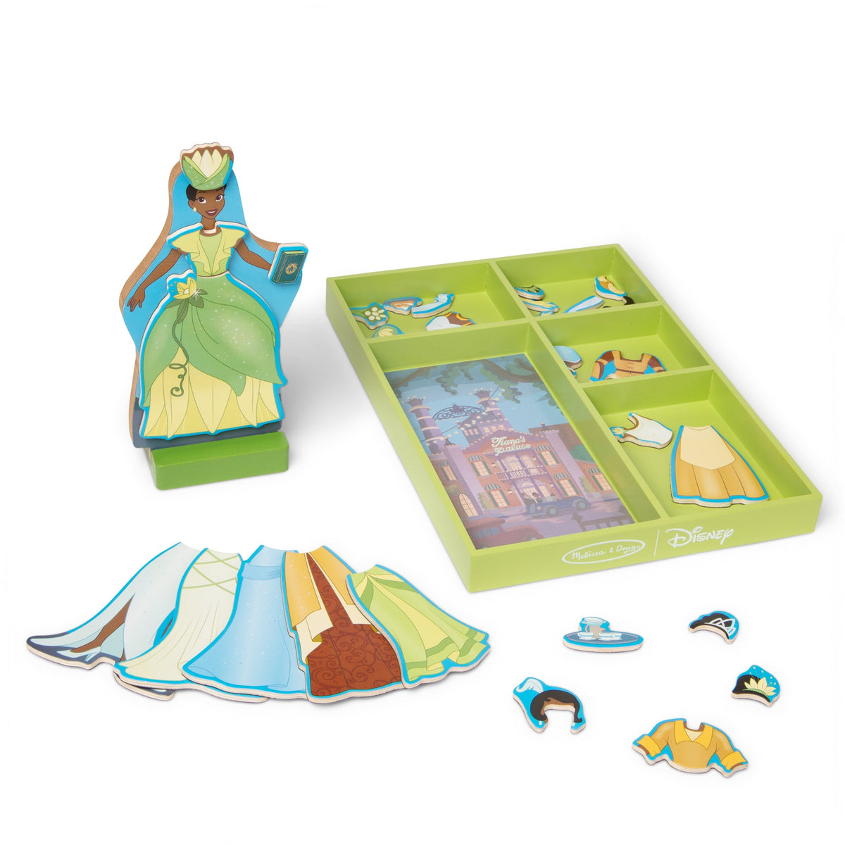 Educational Disney Tiana Wooden Magnetic Dress-Up Play Set
