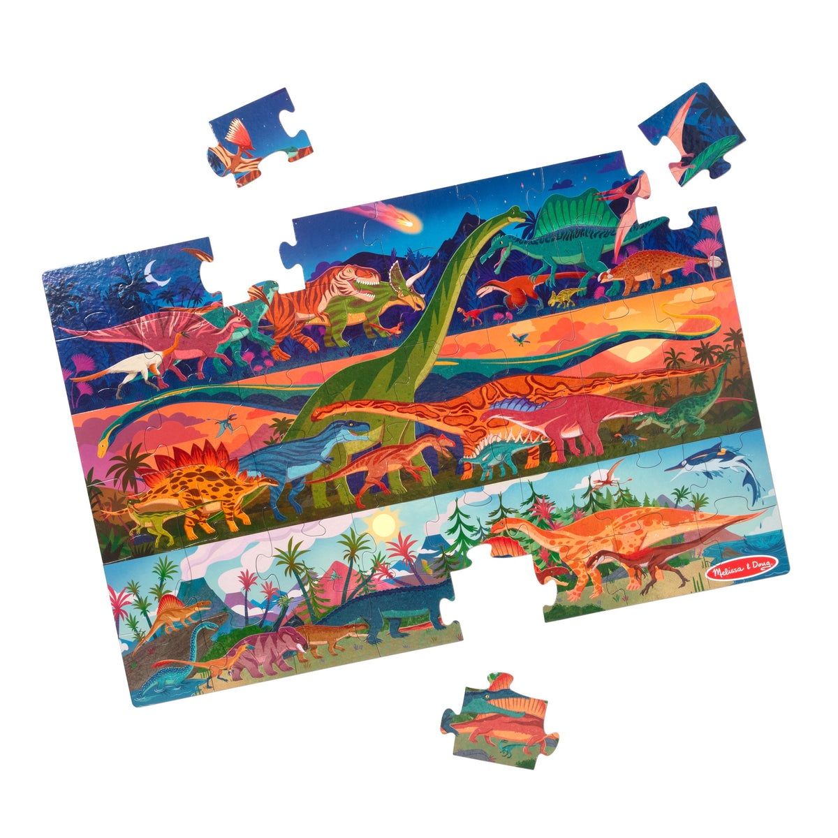 Educational Dinosaur Floor Puzzle - 48 Pieces