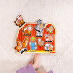 Educational Farm Friends Jumbo Peg Puzzle - 8 Pieces