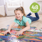Educational Dinosaur Floor Puzzle - 48 Pieces