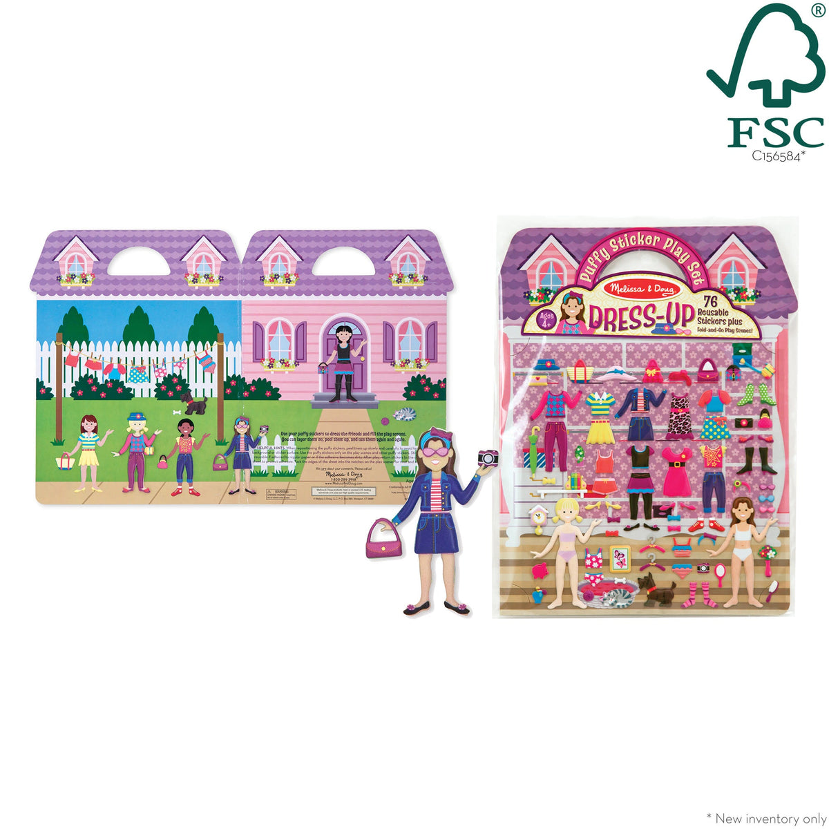 Educational Puffy Sticker Activity Book - Dress-Up