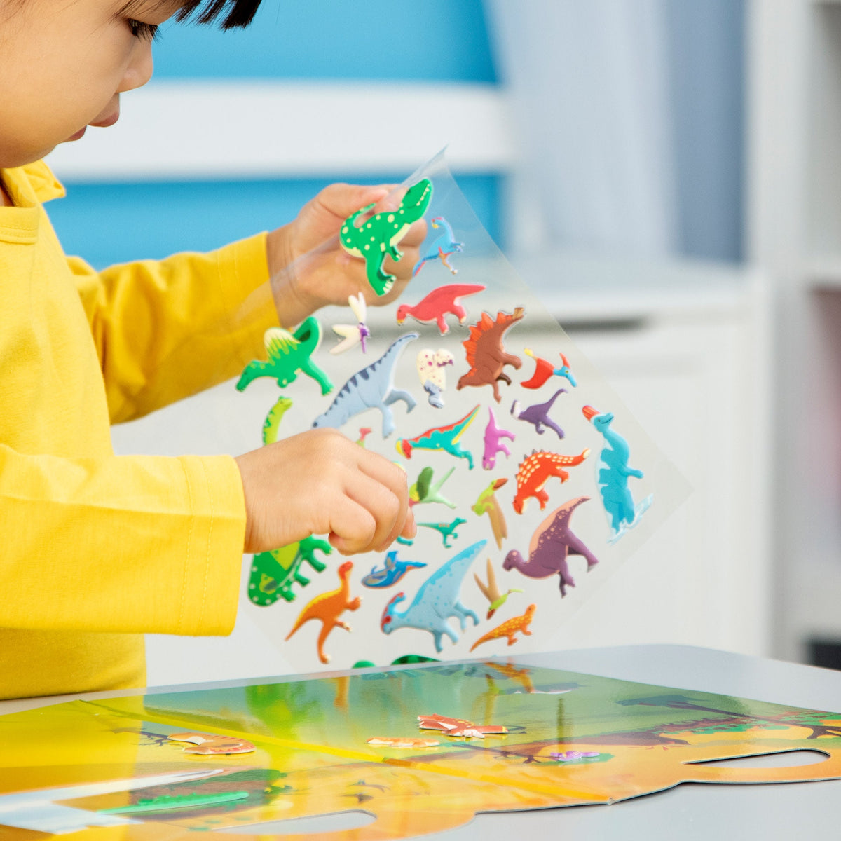 Educational Puffy Sticker Play Set - Dinosaur