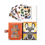 Educational Make-a-Face Safari Reusable Sticker Pad On the Go Travel Activity