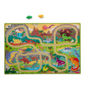 Educational Dinosaur Adventure Tracks Floor Puzzle 48 Pieces 2 Wind-Up Dinosaurs