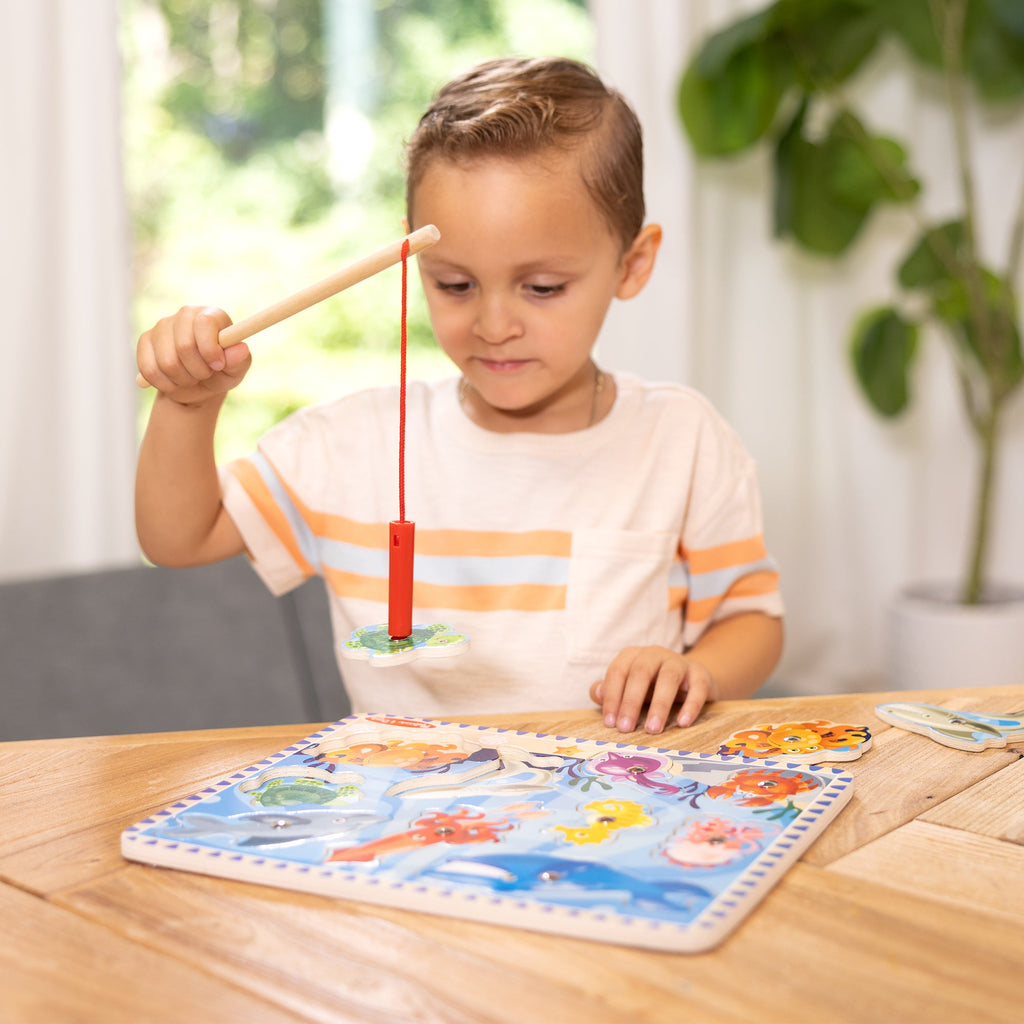 Educational Fishing Magnetic Puzzle Game - 10 Pieces