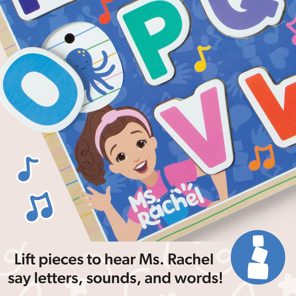 Educational Ms. Rachel Wooden Phonics Alphabet Sound Puzzle - 26 Pieces