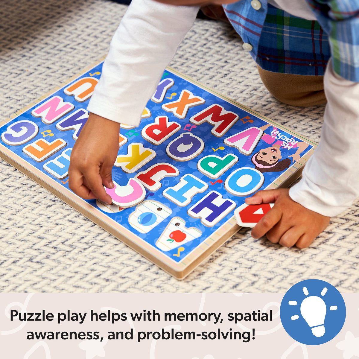 Educational Ms. Rachel Wooden Phonics Alphabet Sound Puzzle - 26 Pieces