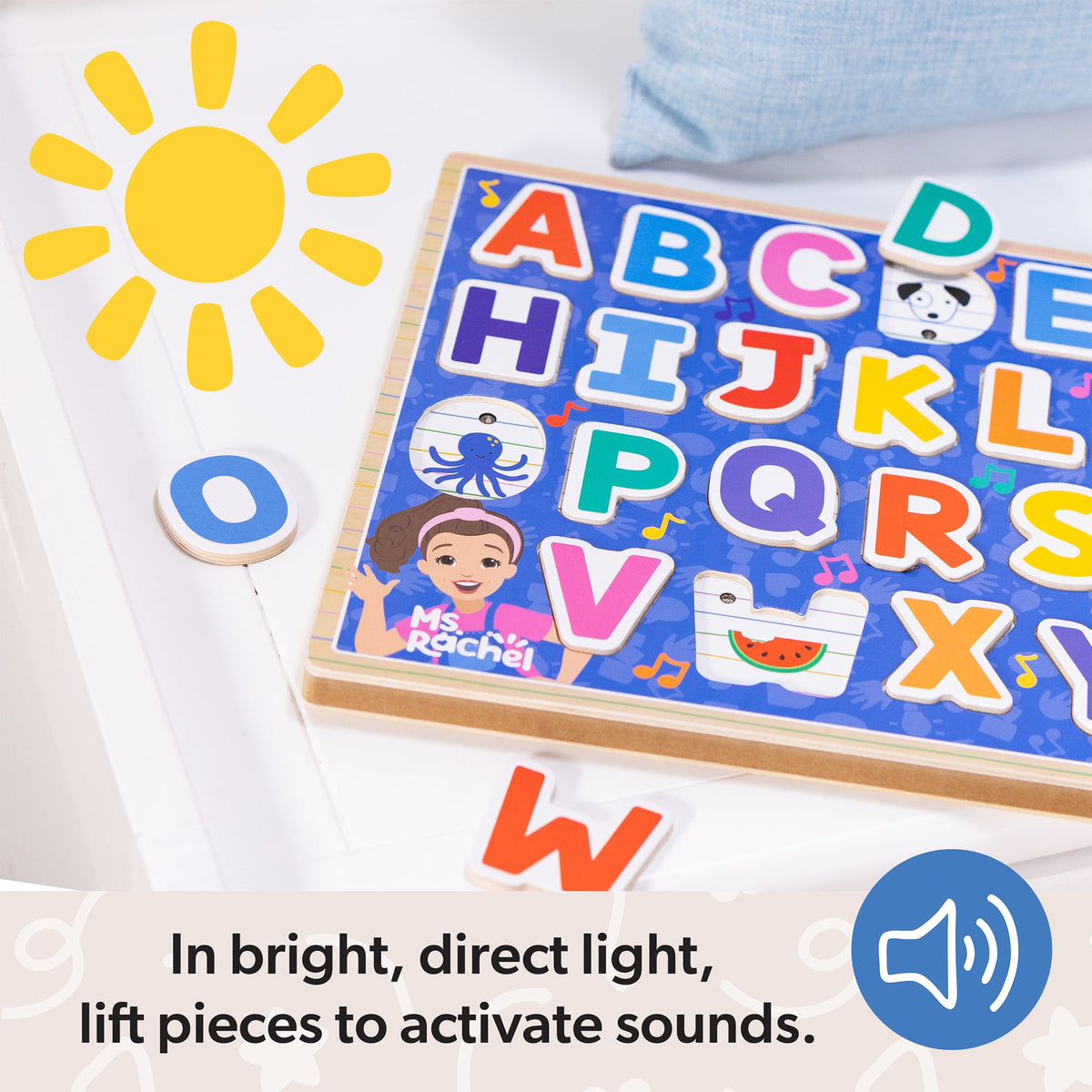 Educational Ms. Rachel Wooden Phonics Alphabet Sound Puzzle - 26 Pieces