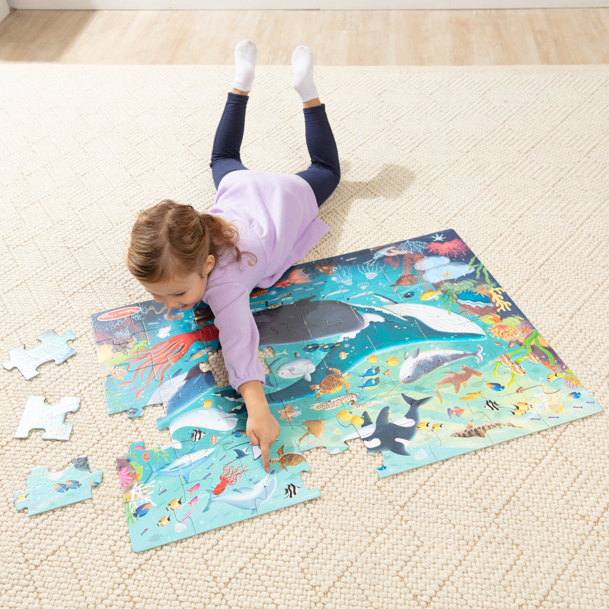 Educational Underwater Floor Puzzle - 48 Pieces
