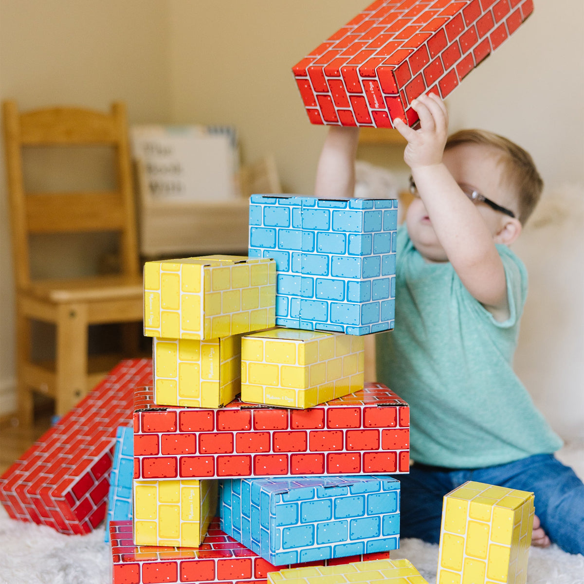 Educational Deluxe Jumbo Cardboard Blocks - 40 Pieces