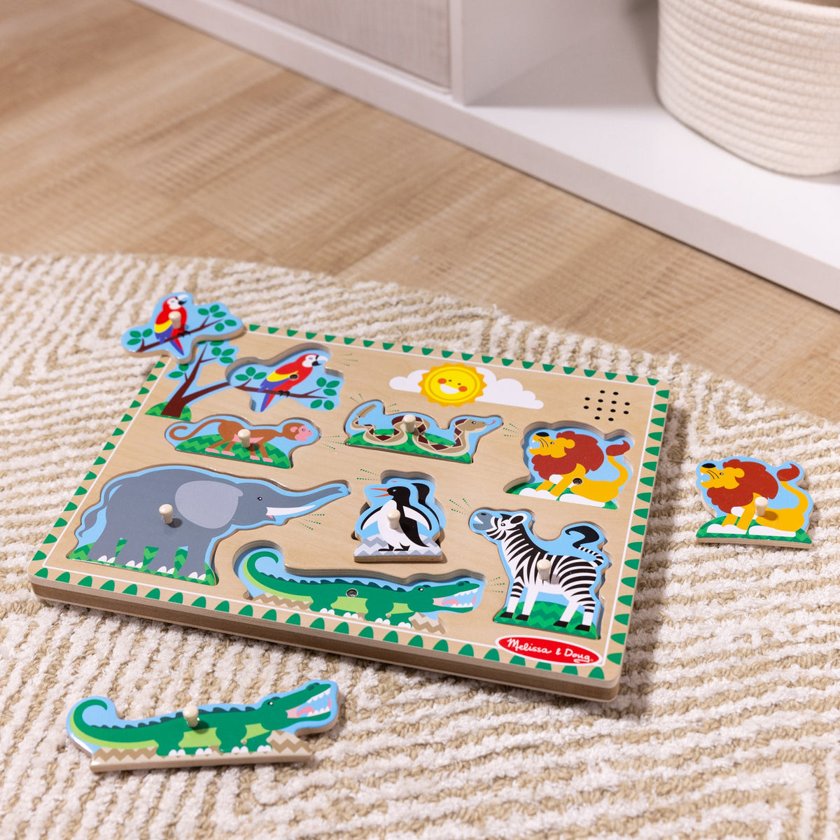 Educational Zoo Animals Sound Puzzle - 8 Pieces