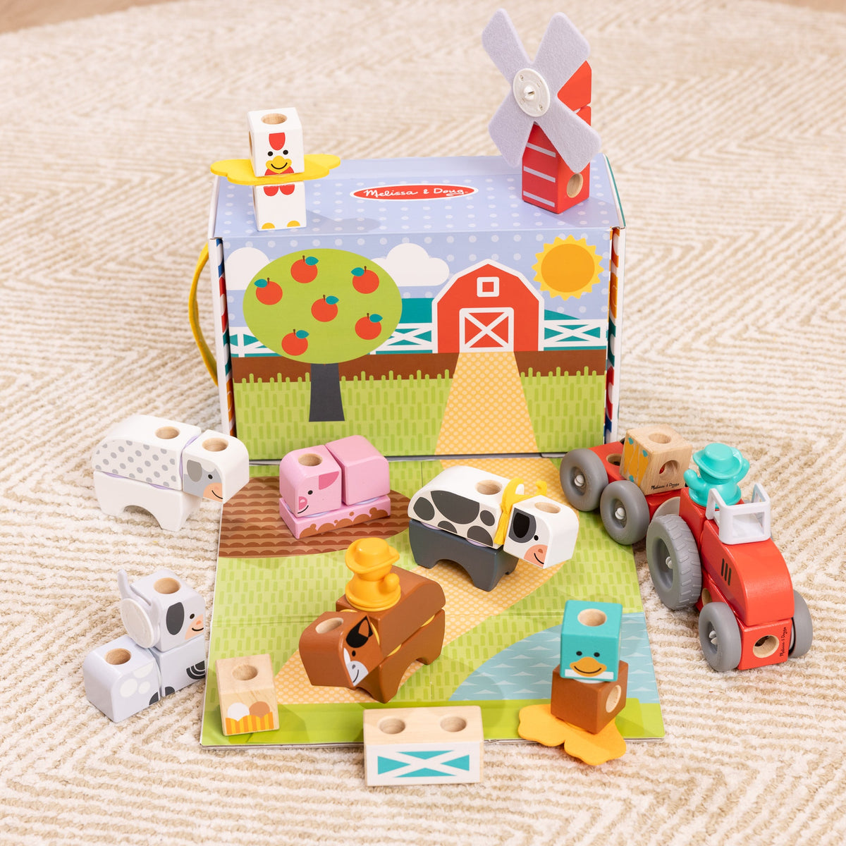 Educational Blockables Play Sets Farm and Farm Friends 2-Pack Bundle