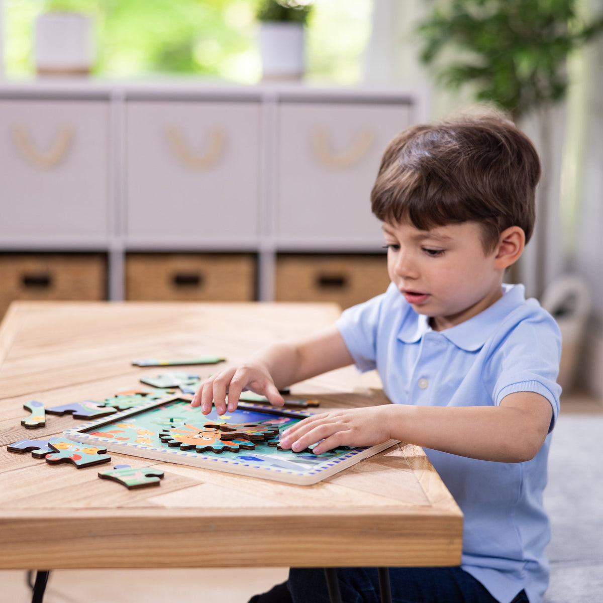 Educational Wooden Underwater Gear Puzzle 18 Pieces