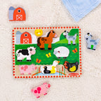 Educational Farm Animals Chunky Puzzle - 8 Pieces