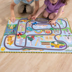 Educational Race Around the World Tracks Floor Puzzle - 48 Pieces