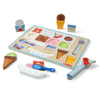 Educational Wooden Magnetic Ice Cream Puzzle & Play Set - 16 Pieces