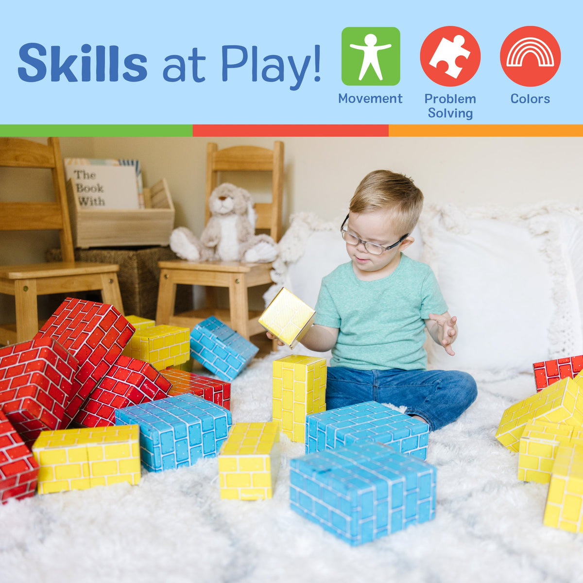 Educational Deluxe Jumbo Cardboard Blocks - 40 Pieces