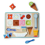 Educational Wooden Magnetic Ice Cream Puzzle & Play Set - 16 Pieces
