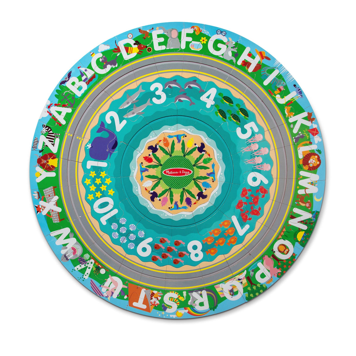 Educational Round the Shore Tracks Floor Puzzle 48 Pieces