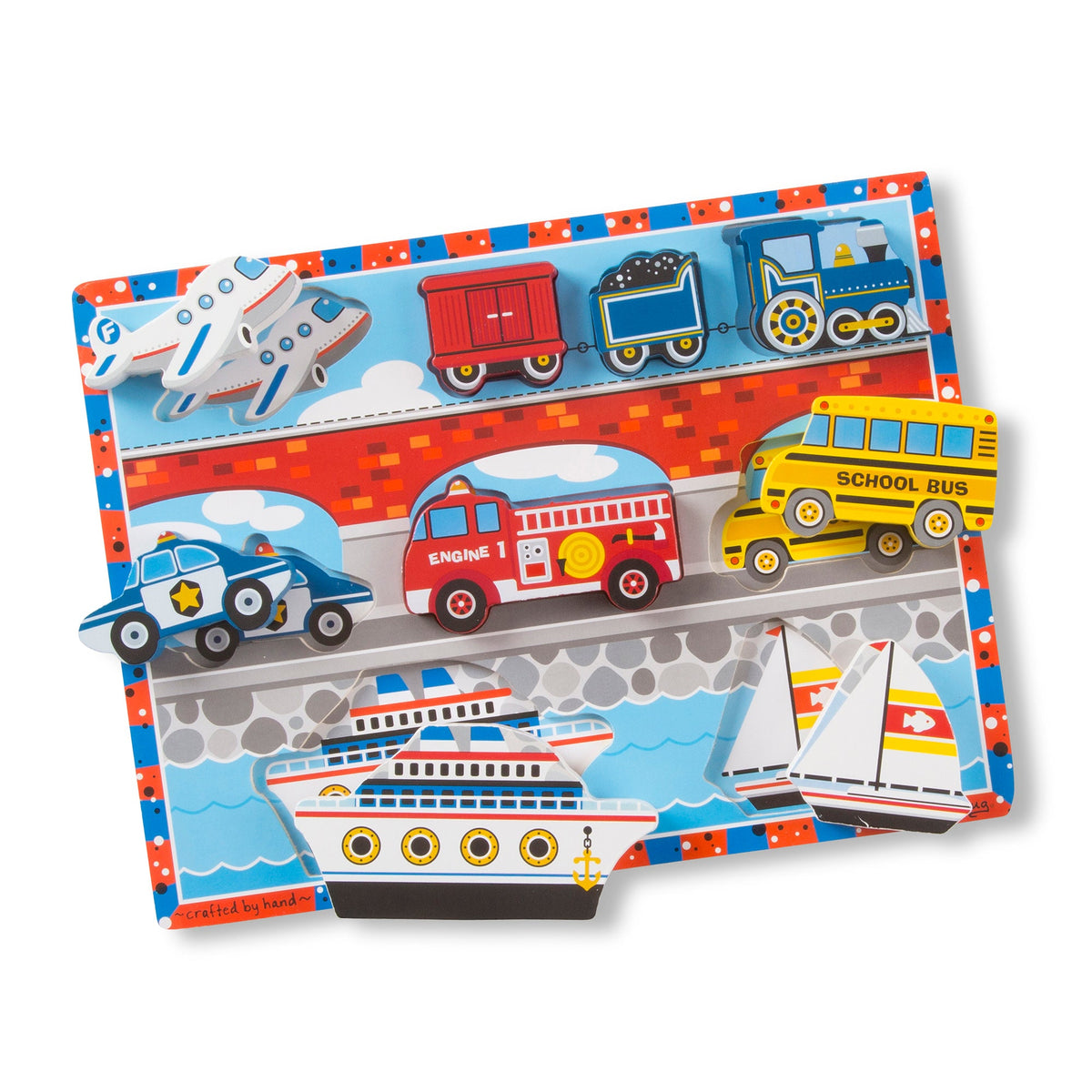 Educational Vehicles Chunky Puzzle - 9 Pieces