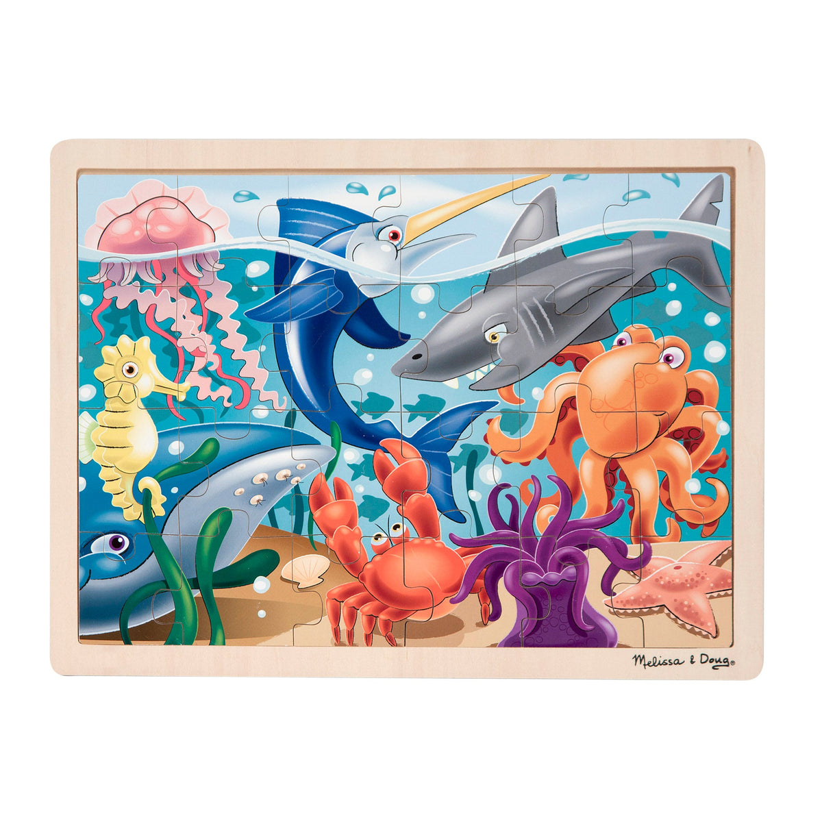 Educational Wooden Jigsaw Puzzle - Under the Sea - 24 Pieces
