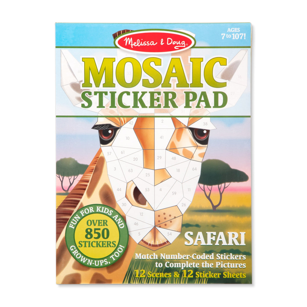 Educational Mosaic Sticker Pad - Safari