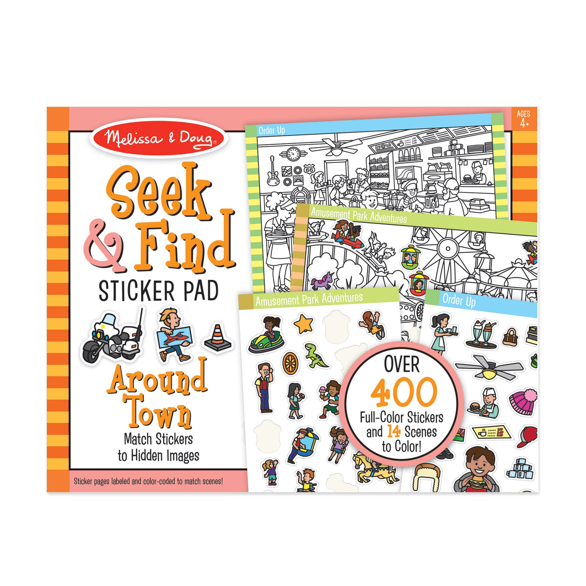 Educational Seek & Find Sticker Pad Around Town