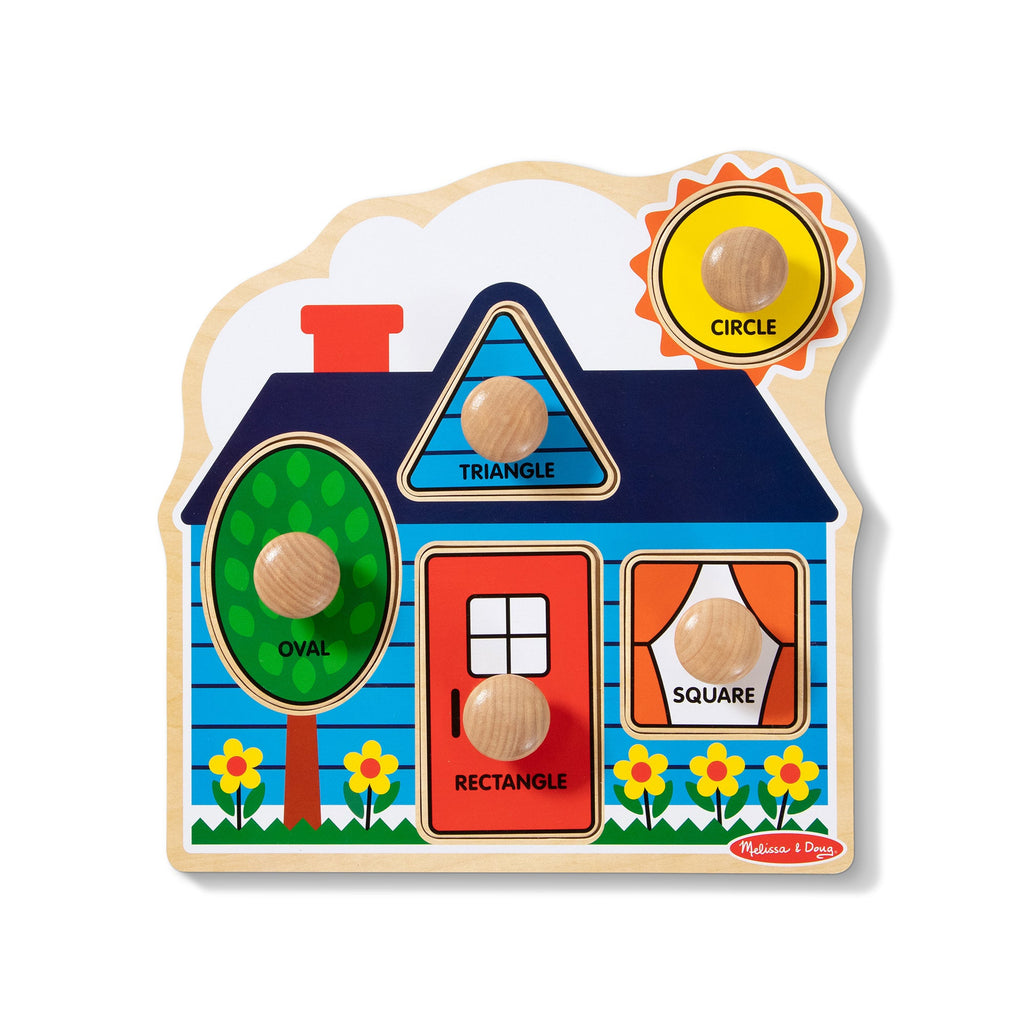 Educational First Shapes Jumbo Peg Puzzle - 5 Pieces