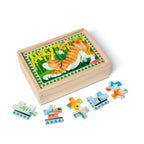 Educational Wooden Jigsaw Puzzles in a Box - Pets