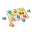 Educational Geometric Shapes Deluxe Jumbo Peg Puzzle - 8 Pieces