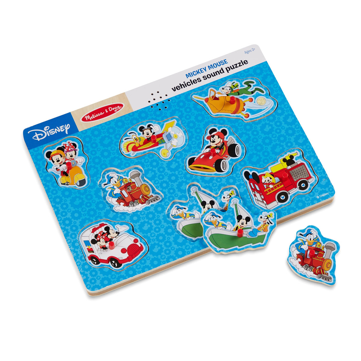 Educational Disney Mickey Mouse & Friends Vehicles Sound Puzzle - 8 Pieces