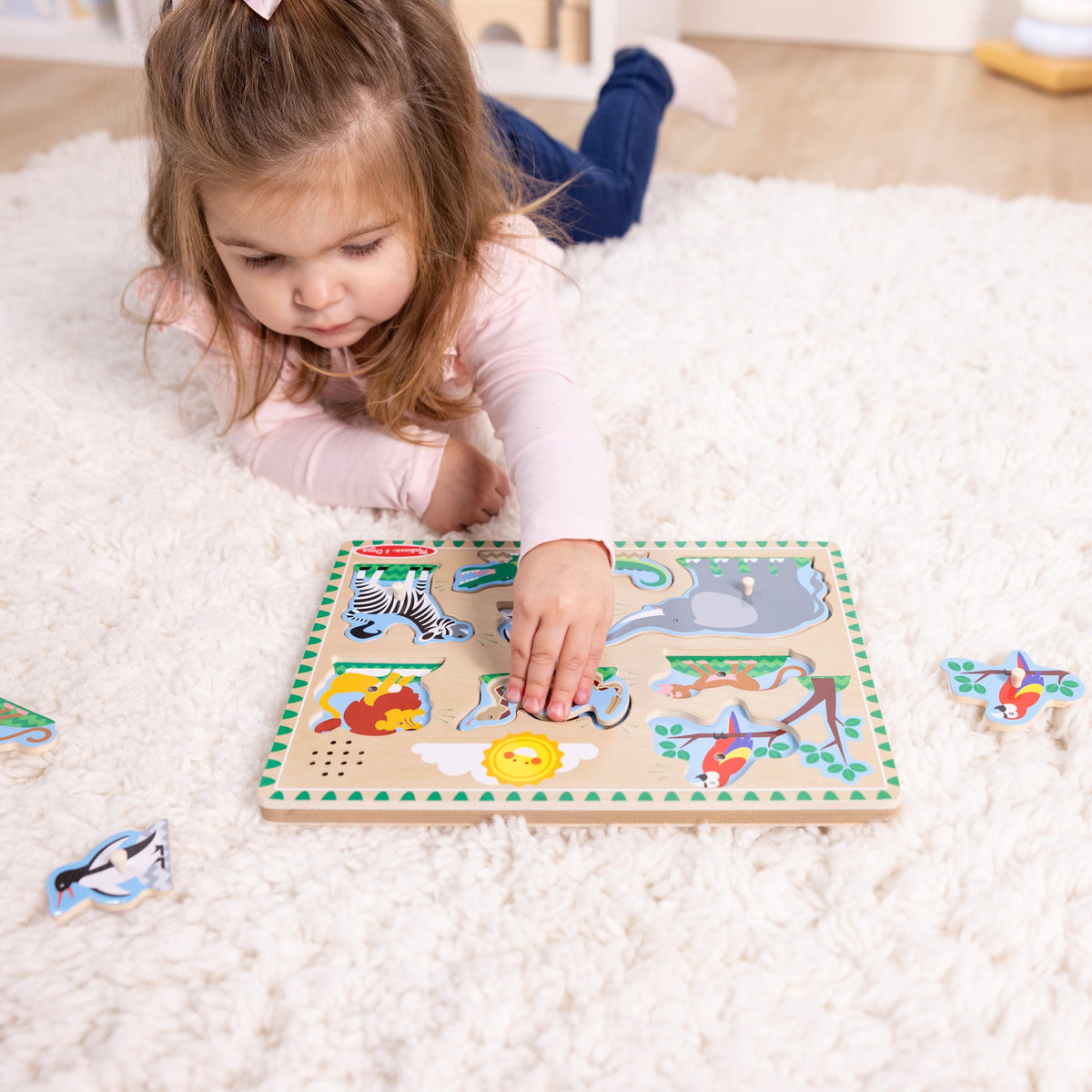 Educational Zoo Animals Sound Puzzle - 8 Pieces