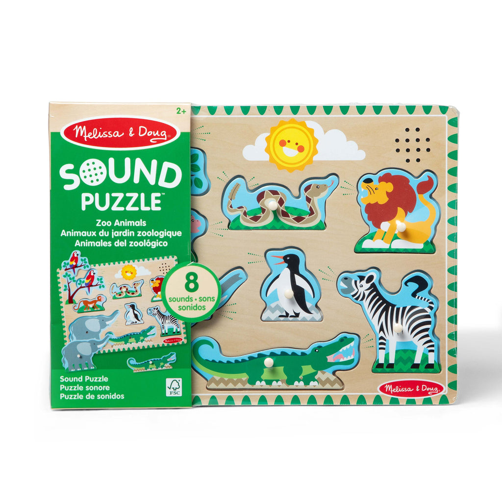 Educational Zoo Animals Sound Puzzle - 8 Pieces