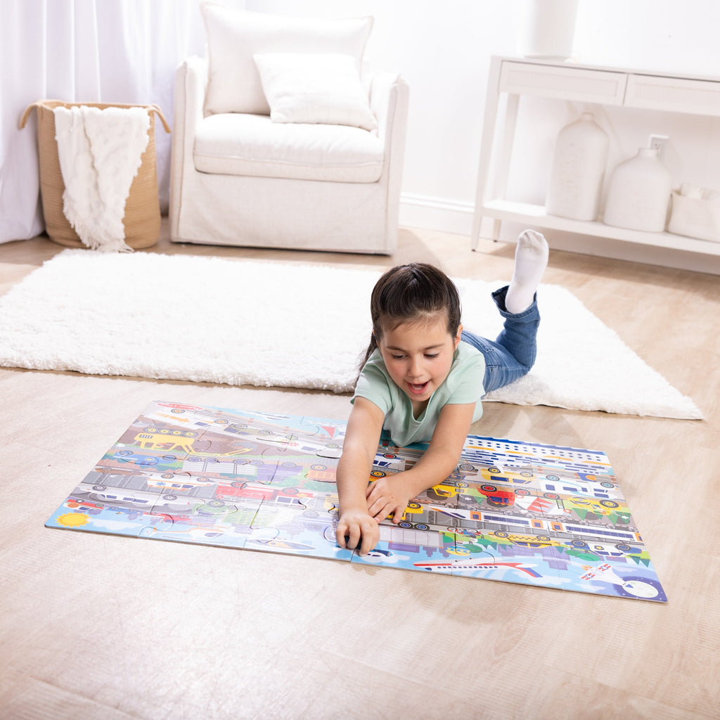 Educational Traffic Jam Floor Puzzle - 24 Pieces