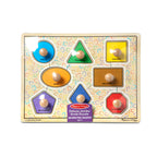 Educational Geometric Shapes Deluxe Jumbo Peg Puzzle - 8 Pieces