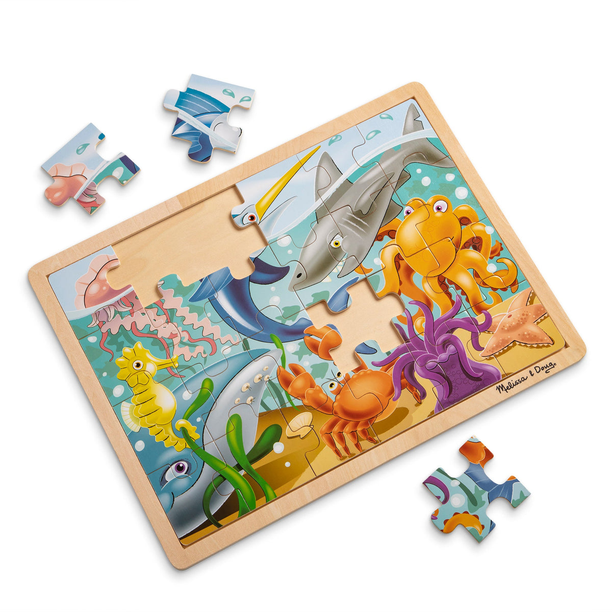 Educational Wooden Jigsaw Puzzle - Under the Sea - 24 Pieces
