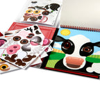 Educational Make-a-Face Farm Reusable Sticker Pad On the Go Travel Activity