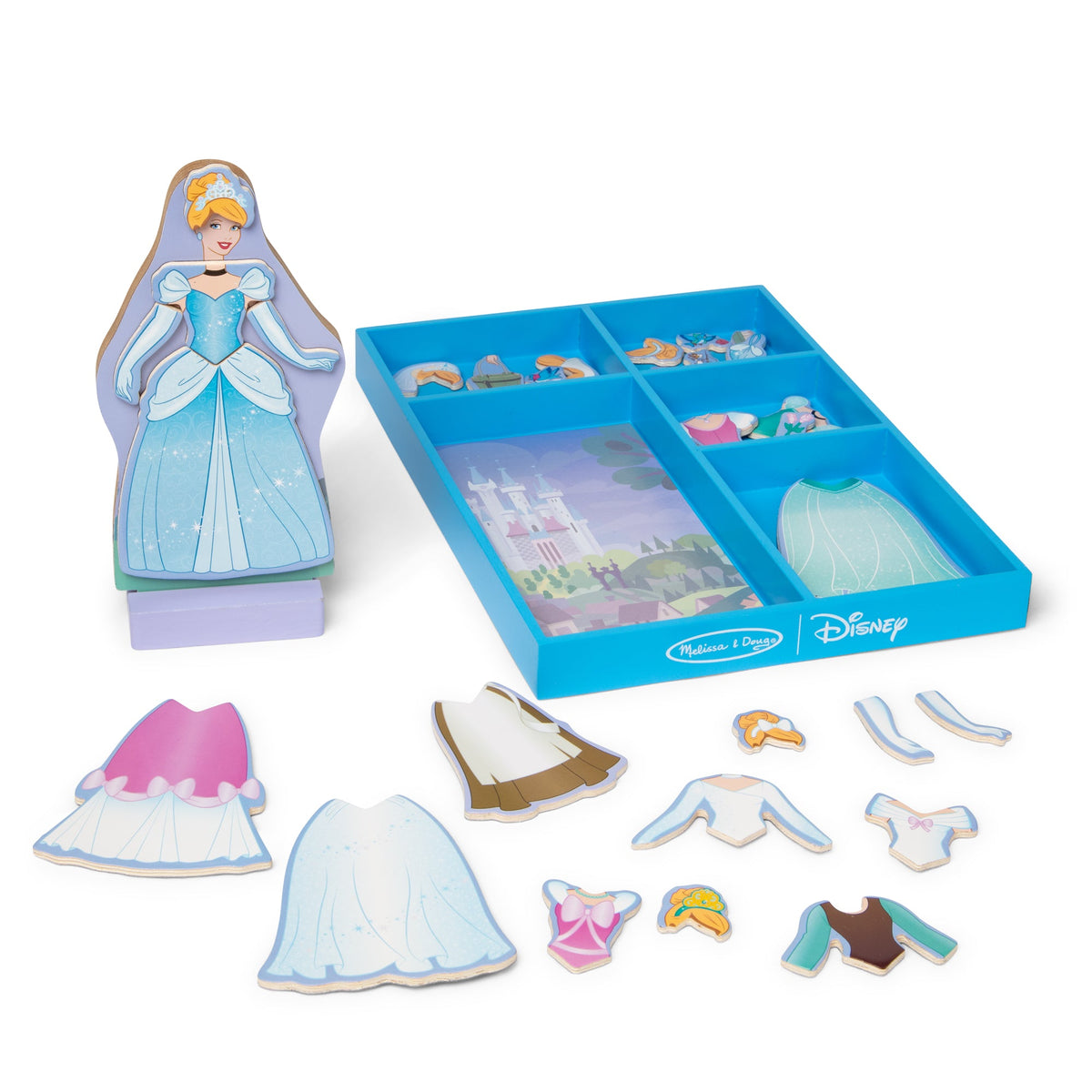 Educational Disney Cinderella Wooden Magnetic Dress-Up