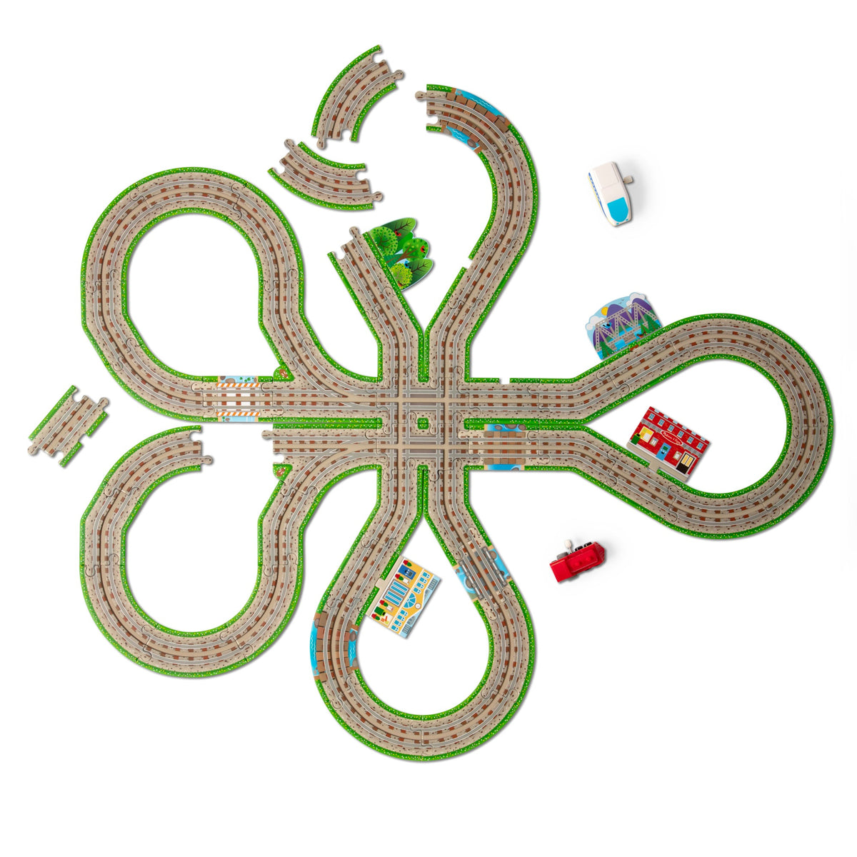 Educational Design Your Own Railroad Floor Puzzle