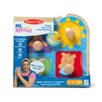 Educational Ms. Rachel Wooden Peek-a-Boo Jumbo Peg Puzzle 4 Pieces