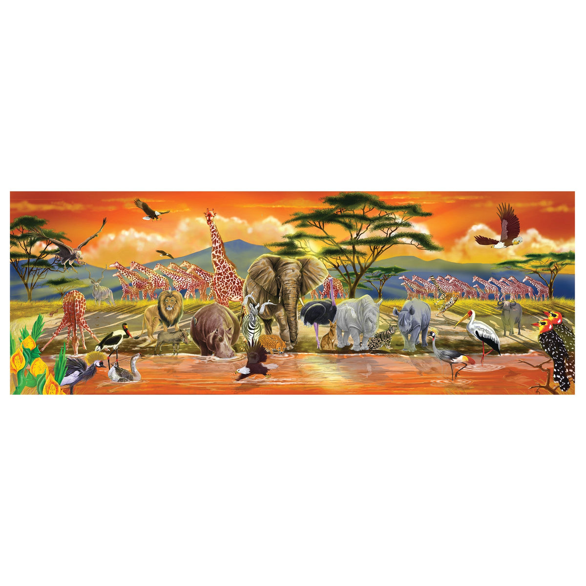 Educational Safari Floor Puzzle - 100 Pieces