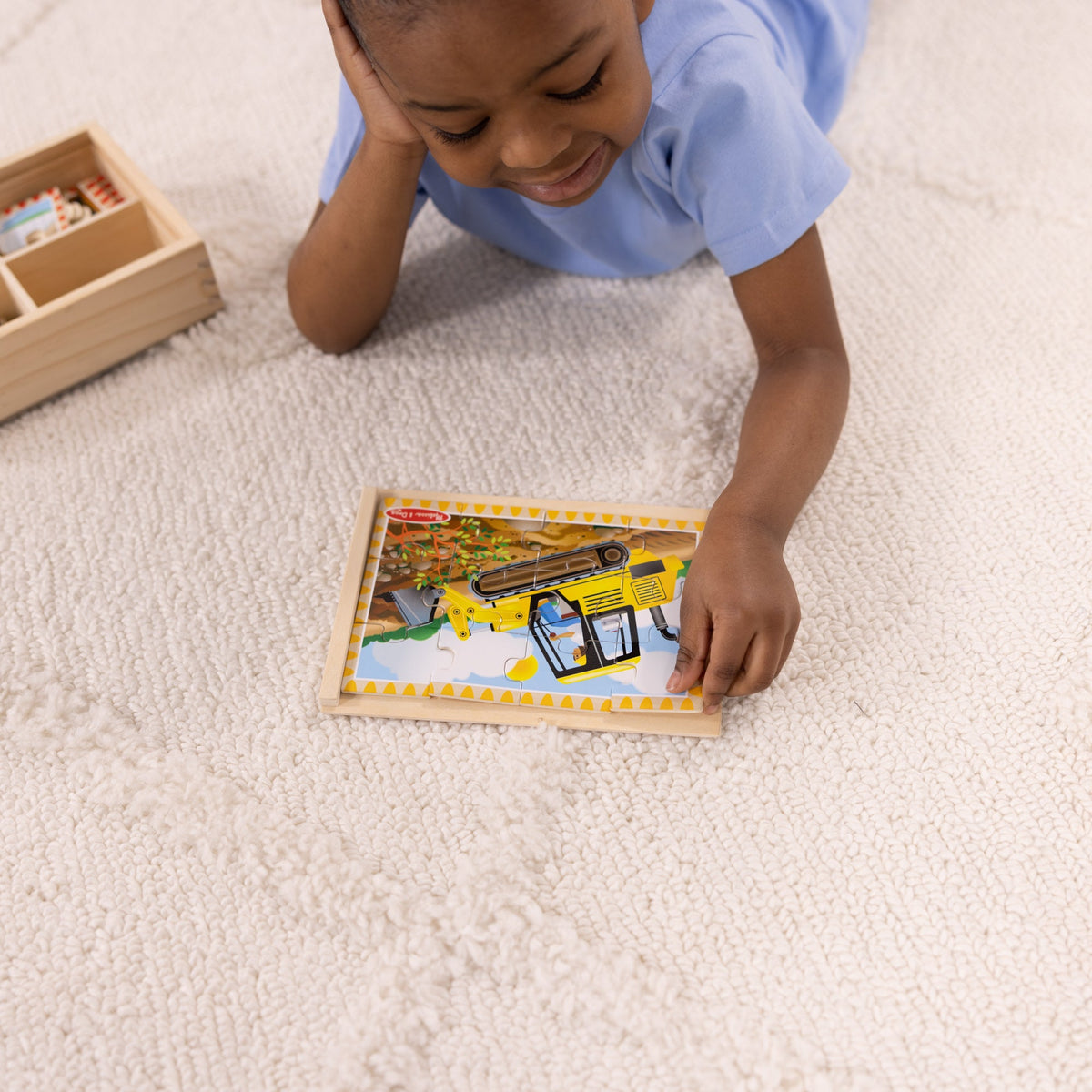 Educational Wooden Jigsaw Puzzles in a Box - Construction