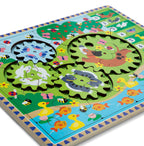 Educational Animal Chase I-Spy Wooden Gear Puzzle