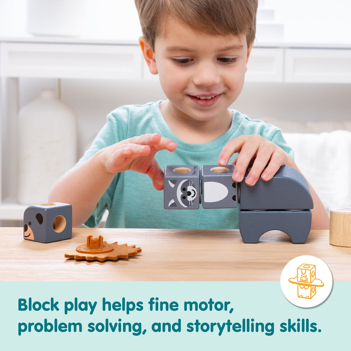 Educational Blockables Woodland Friends Play Set