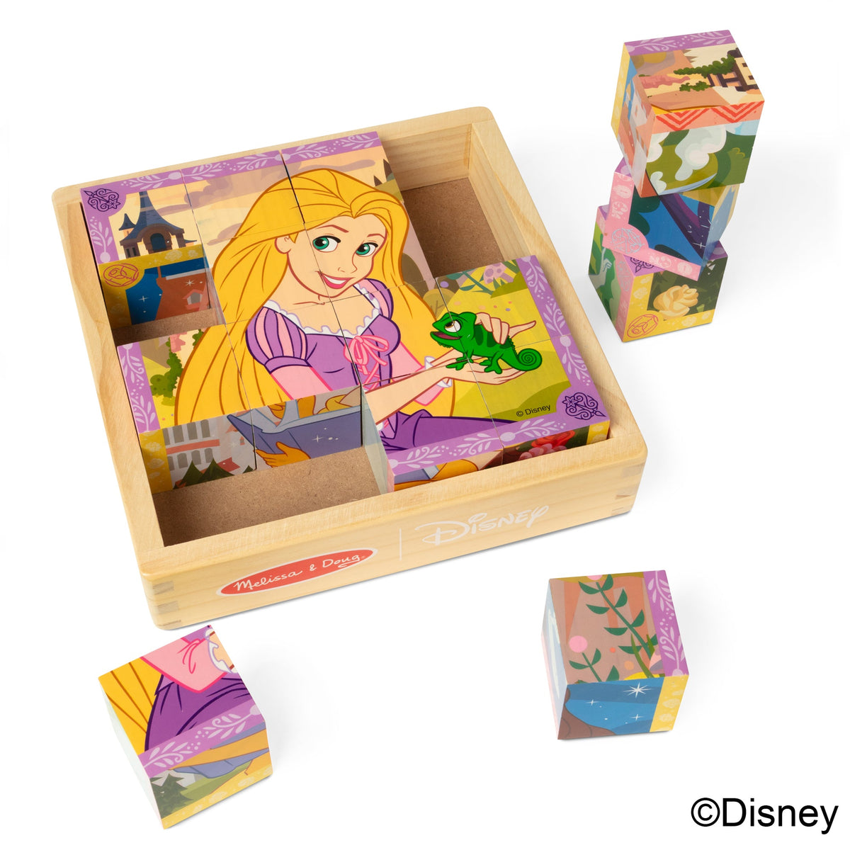 Educational Disney Princess Wooden Cube Puzzle