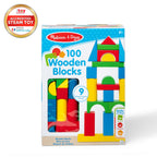 Educational 100-Piece Wood Blocks Set