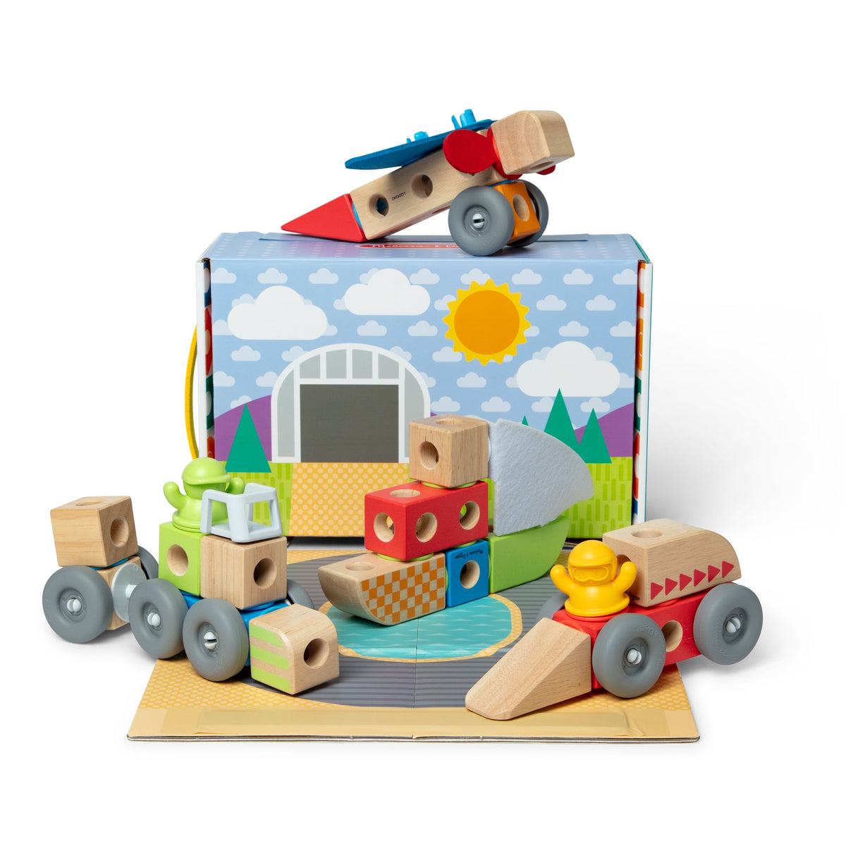 Educational Blockables Vehicles Play Set