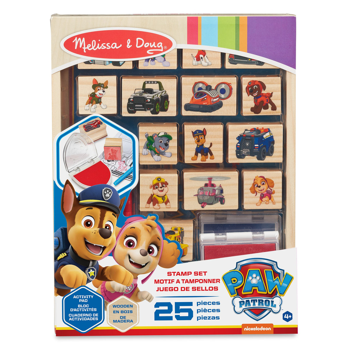 Educational PAW Patrol Wooden Stamps Activity Set
